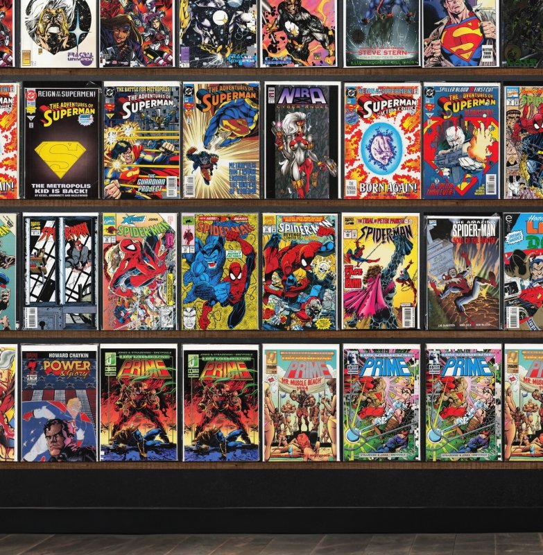 Huge Lot 150+ Comics with Adventures Of Superman, Action Comics, Prime & More!