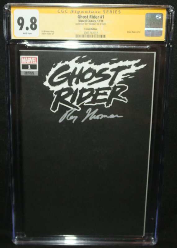 Ghost Rider #1 - Roy Thomas - CGC Signature Series 9.8 - 2019