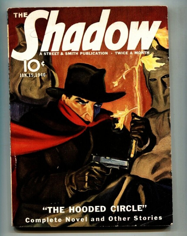 SHADOW 1940 Jan 15- STREET AND SMITH-RARE PULP MAGAZINE FN+