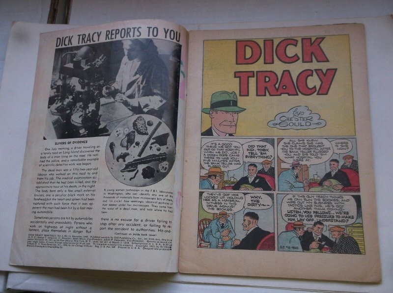 DELL PUBLISHING CO.: DICK TRACY MONTHLY #12, RARE/HTF GA ISSUE, 1948, VG (4.0)!!