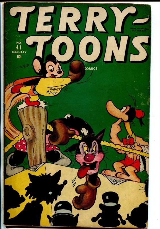 Terry-Toons #41 1946-Timely Funny Animal-Mighty Mouse- Boxing cover VG+