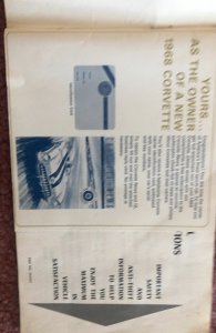 ‘68 corvette owner’s manual,72p