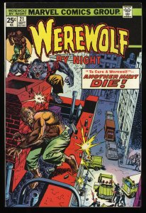 Werewolf By Night #21 VF- 7.5 One Wolf's Cure... Another's Poison!