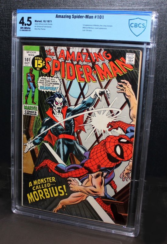 Amazing Spiderman #101 /  CBCS 4.5  VG+  /  1st Morbius /  Oct 1971