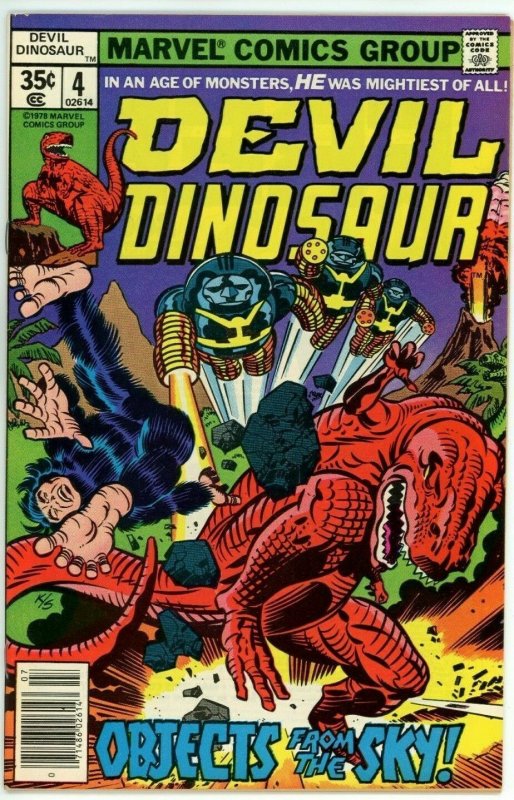 Devil Dinosaur #4 (1970) - 7.5 VF- *Object from the Sky*