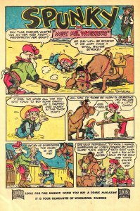 SPUNKY JUNIOR COWBOY #5 (May1951) 4.0 VG  JACK BRADBURY's Talking Horse Stanley