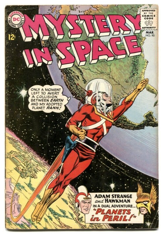Mystery In Space #90 1964- ADAM STRANGE-  Hawkman G/VG