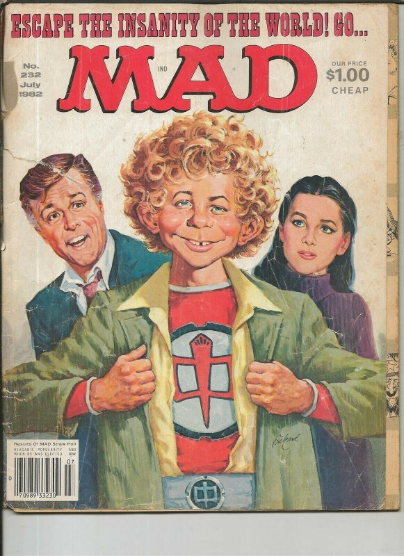 Mad Magazine #232 ORIGINAL Vintage July 1982 Greatest American Hero