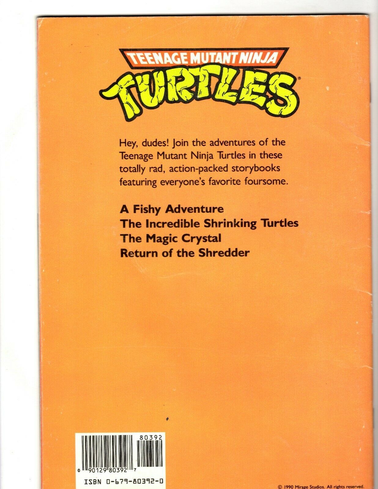 Vintage 1990 Teenage Mutant Ninja Turtles the Incredible Shrinking