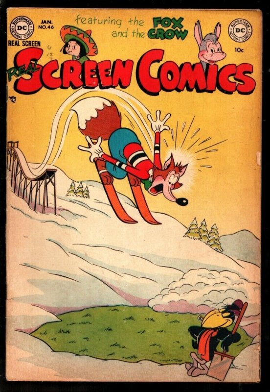 Real Screen #46 1952-DC-Ski jump cover-Fox and Crow-Flippity & Flop-Violent p...