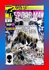 Web Spiderman #32 (1987) KEY ICONIC MIKE ZECK, KRAVEN LAST HUNT/Peter Gwen Venom