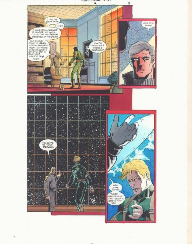 JSA Secret Files #2 p.11 Color Guide Art - Sand - 2001 by John Kalisz