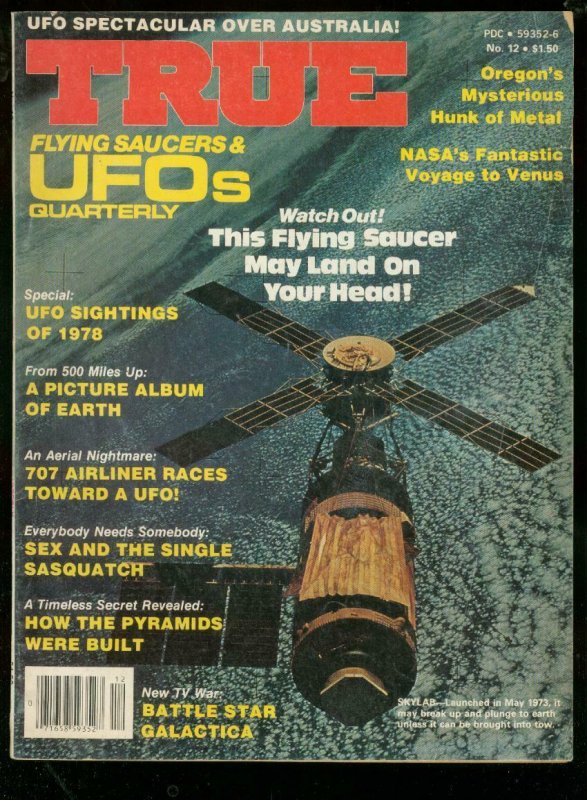 TRUE FLYING SAUCERS & UFO PULP-W/1979-BATTLESTAR GALACT VG/FN