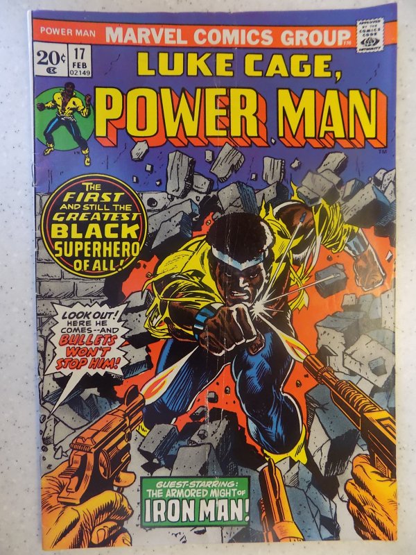 LUKE CAGE POWER MAN # 17 FIRST POWER MAN TITLE