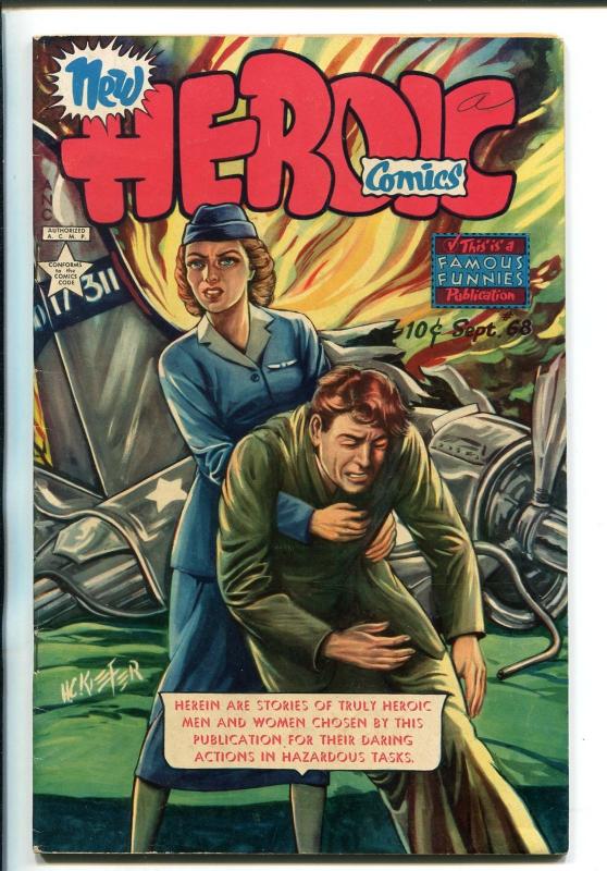 HEROIC #68 1951-FAMOUS FUNNIES-RESCUES-ADVENTURES-KIESER ART-PLANE CRASH-fn/vf