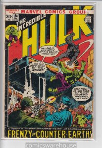 INCREDIBLE HULK (1962 MARVEL) #158 GOOD+ a10923