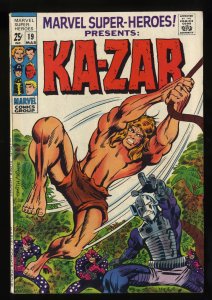 Marvel Super-Heroes #19 FN 6.0 Ka-Zar! Comics