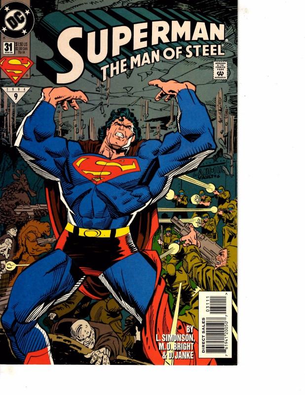 Lot Of 4 Superman Man of Steel DC Comic Book #31 32 33 34  Batman   BH41