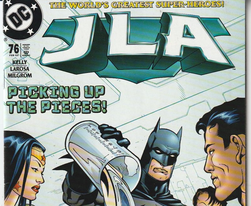 JLA # 76   Aftermath of the Obsidian Age !