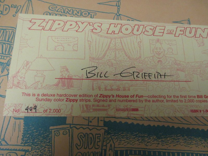 1995 Zippy's House of Fun HC/DJ VF+/FVF Signed #409/2000 1st 112p Bill Griffith