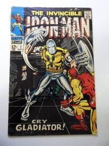 Iron Man #7 (1968) GD/VG Condition 1 1/2 spine split