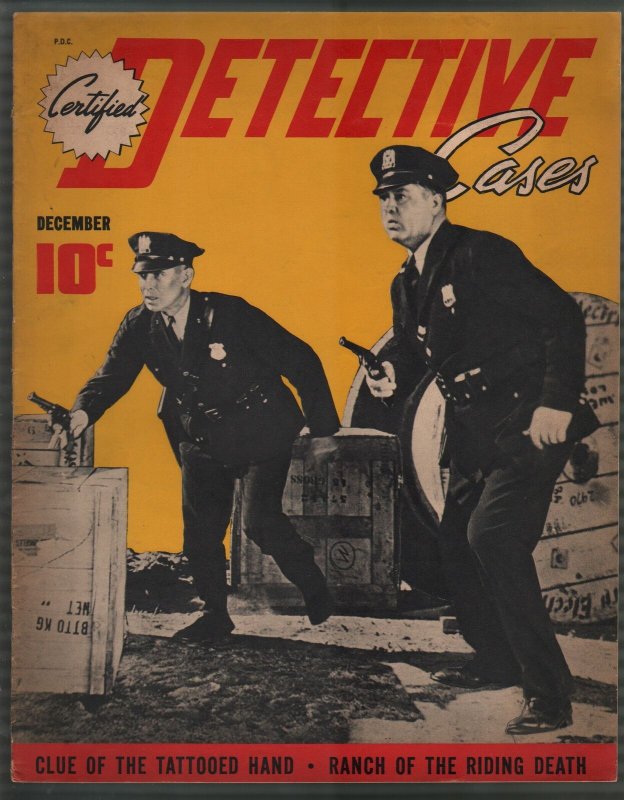 Certified Detective Cases #7 12/1940-police pix cover-lurid-violent pulp-FN