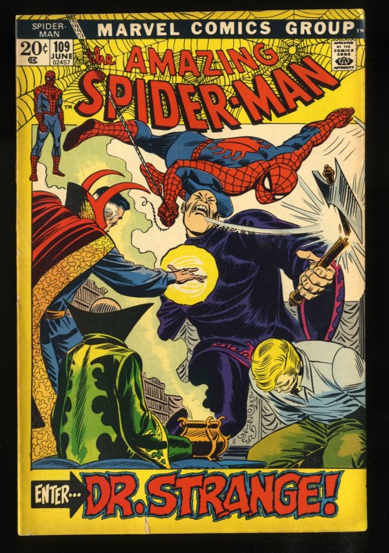 Amazing Spider-Man #109 GD/VG 3.0 Doctor Strange!