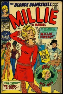 MILLIE THE MODEL #149 1967 MARVEL PAPER DOLLS PIN-UP VG