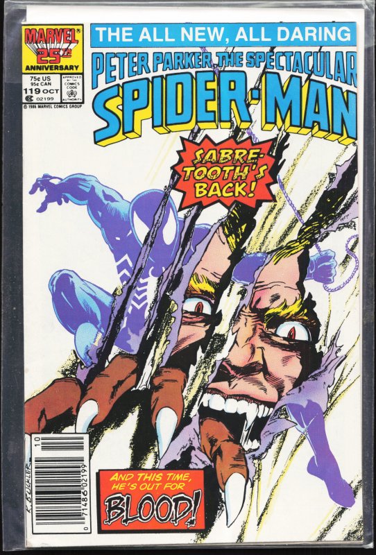 The Spectacular Spider-Man #119 Newsstand Edition (1986) Spider-Man