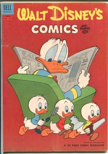 WALT DISNEY'S COMICS AND STORIES #165 1954-MICKEY-DONALD-CARL BARKS-vg