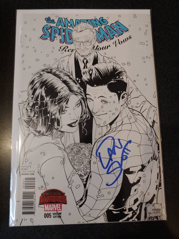 AMAZING SPIDER-MAN: RENEW YOUR VOWS #5 SKETCH VARIANT SIGNED BY DAN SLOTT WITH C