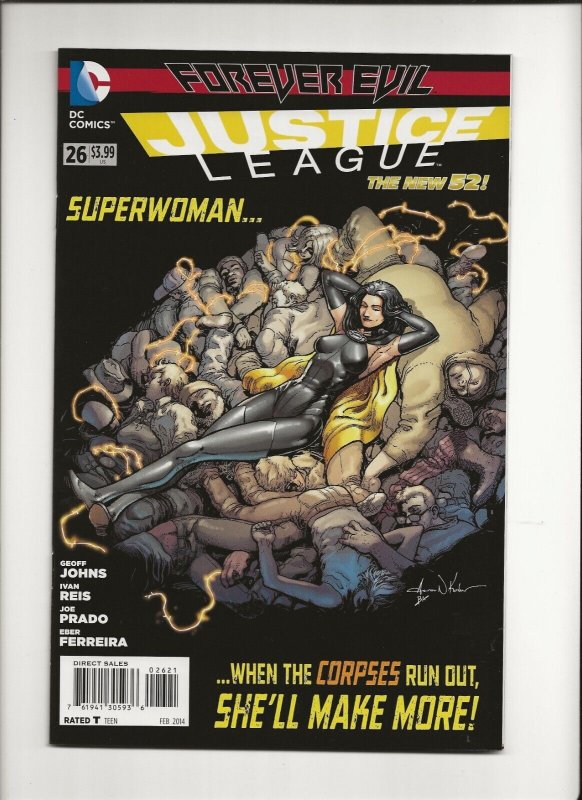 JUSTICE LEAGUE #26 AARON KUDER INCENTIVE VARIANT NEW 52 DC FOREVER EVIL 