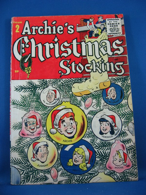 ARCHIE CHRISTMAS STOCKING 2 VG+ 1955