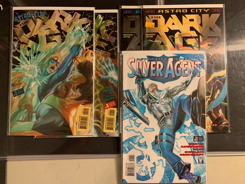 Astro City Dark Age Bk 1, #1, 2 And  Bk3 #1,2 Plus Silver Agent #1 Comic Lot