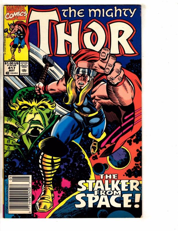 9 Mighty Thor Marvel Comic Books # 402 405 417 418 419 420 421 431 433 Hulk J275