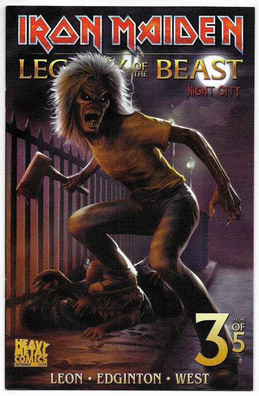 Iron Maiden Legacy Of The Beast Vol 2 Night City #3 Cvr C (2019) VF/NM