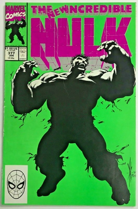 INCREDIBLE HULK#377 FN/VF 1991 'PROFESSOR HULK' MARVEL COMICS