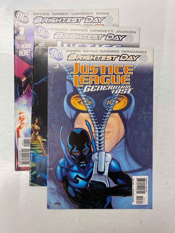 3 Justice League: Generation Lost DC comic books #1 2 3 93 KM19