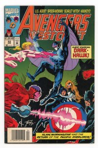 Avengers West Coast #93 Darkhawk Mockingbird Newsstand FN