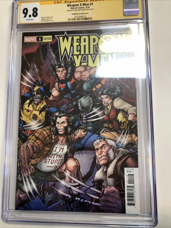 Weapon X-Men (2024) # 1 (CGC SS 9.8) Signed Nick Bradshaw • 1:25 • Census = 1