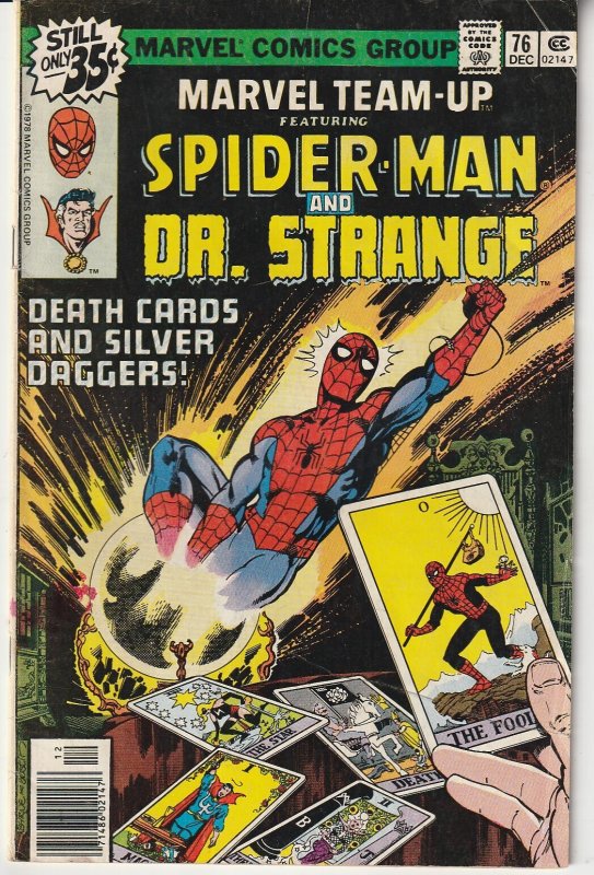 Marvel Team Up(vol. 1) # 76 Spiderman, Dr. Strange, and Ms. Marvel