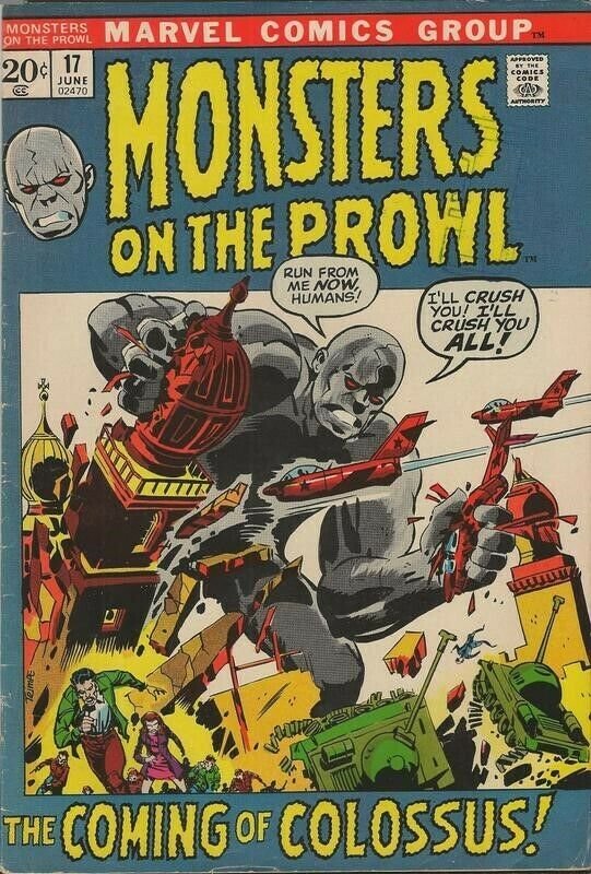 Monsters on the Prowl #17 ORIGINAL Vintage 1973 Marvel Comics Colossus J Kirby 