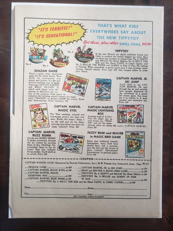 Lance O'Casey 1 printing miss cut on back cover