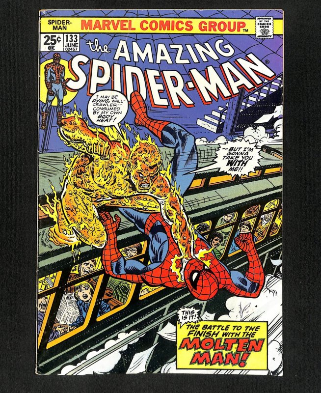 Amazing Spider-Man #133 Molten Man!