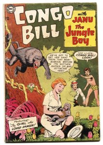CONGO BILL #3-1954-JANU THE JUNGLE BOY-THE GIRL WHO LOVED DANGER