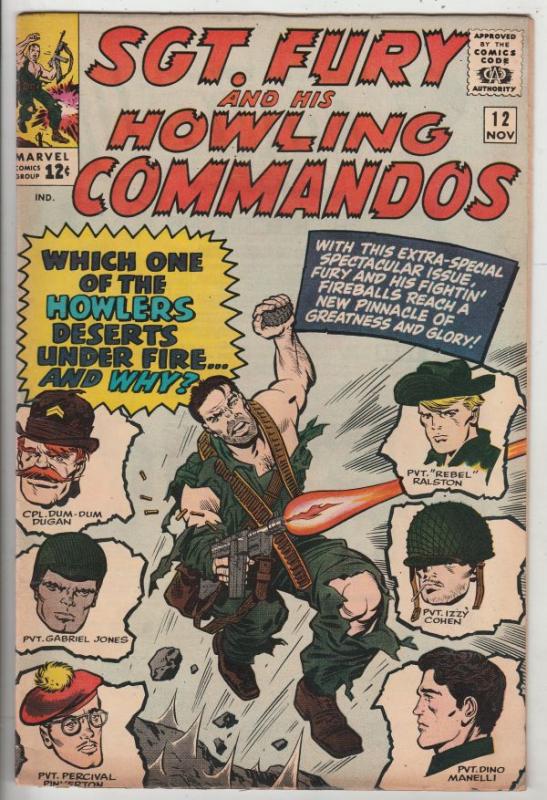 Sgt. Fury and His Howling Commandos #12 (Nov-64) VF- High-Grade Sgt. Fury, Ho...