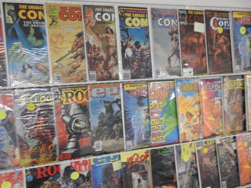 Huge Lot Various Mags W/ Conan, Eerie, Epic, Elfquest+ Avg Fine+ Condition!