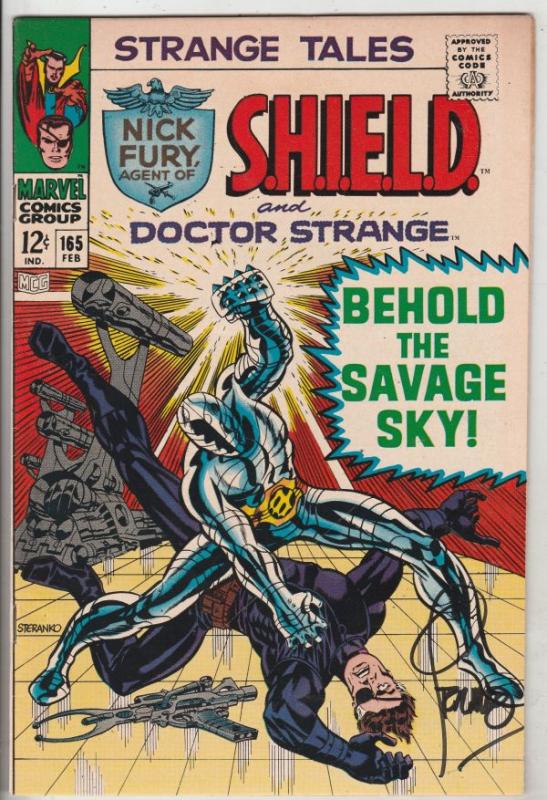 Strange Tales Signed #165 (Feb-68) FN/VF+ High-Grade Nick Fury, Dr. Strange