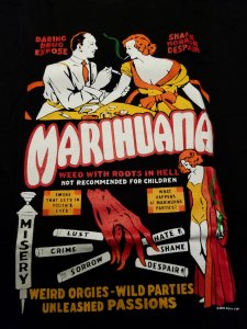 Vintage Style Marihuana T-Shirt XL NOS w/ Tags Impact