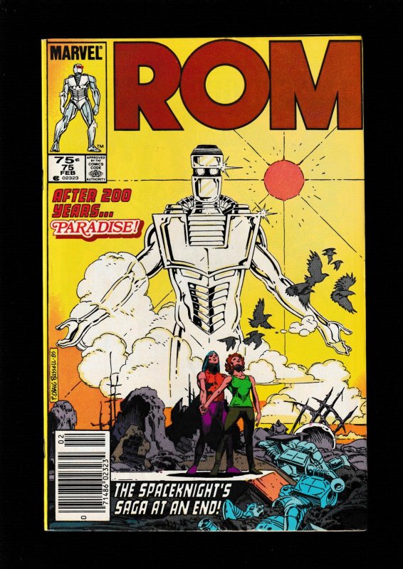 Rom #75 Newsstand Edition (1986) VFN+ / STEVE DITKO & CRAIG RUSSELL / last issue